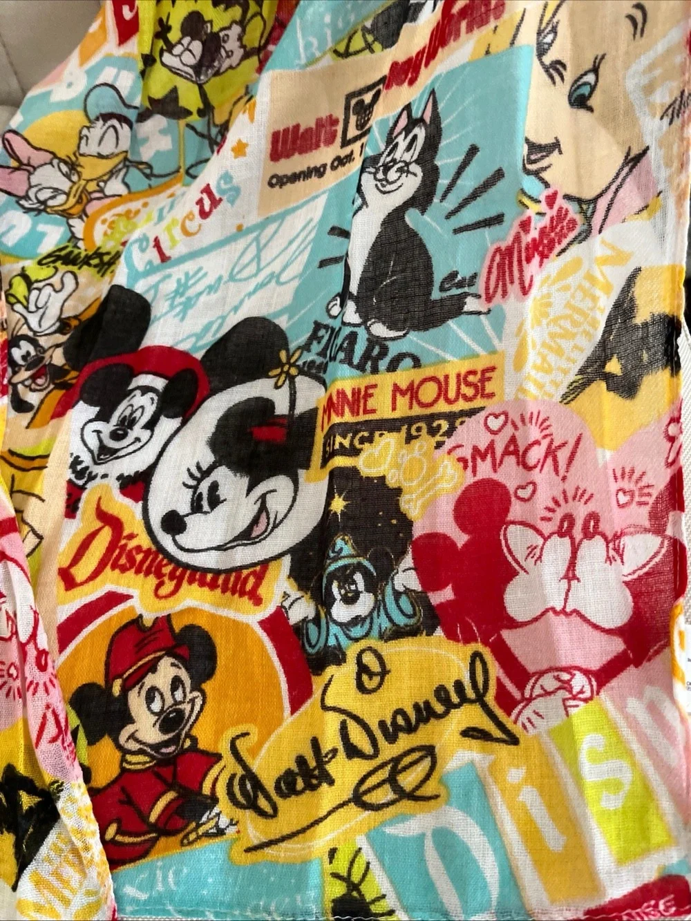 Disney Multicolor Mickey & Friends Scarf Wrap